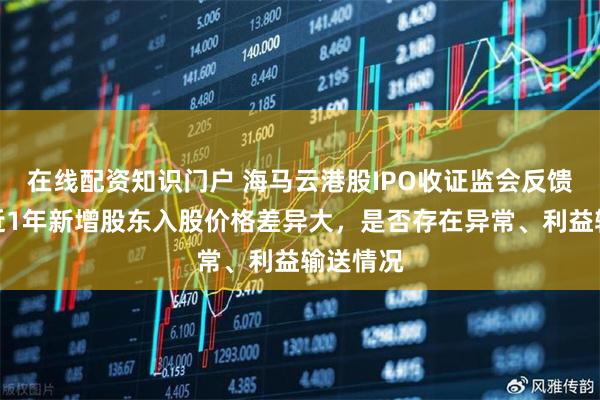 在线配资知识门户 海马云港股IPO收证监会反馈意见：近1年新增股东入股价格差异大，是否存在异常、利益输送情况